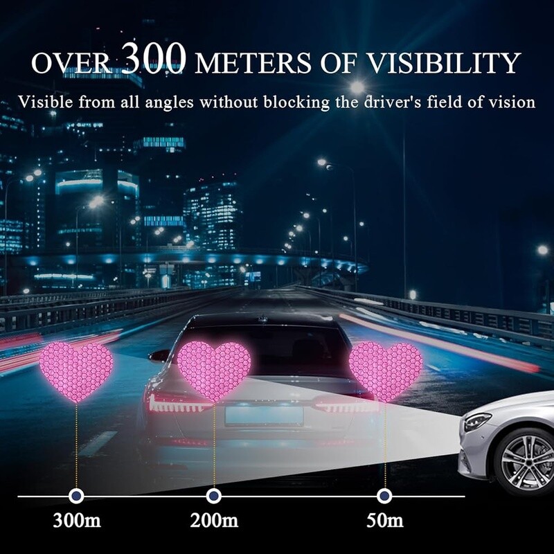 10PCS Reflective Vinyl Car Decals Waterproof Bumper Stickers Heart Star New