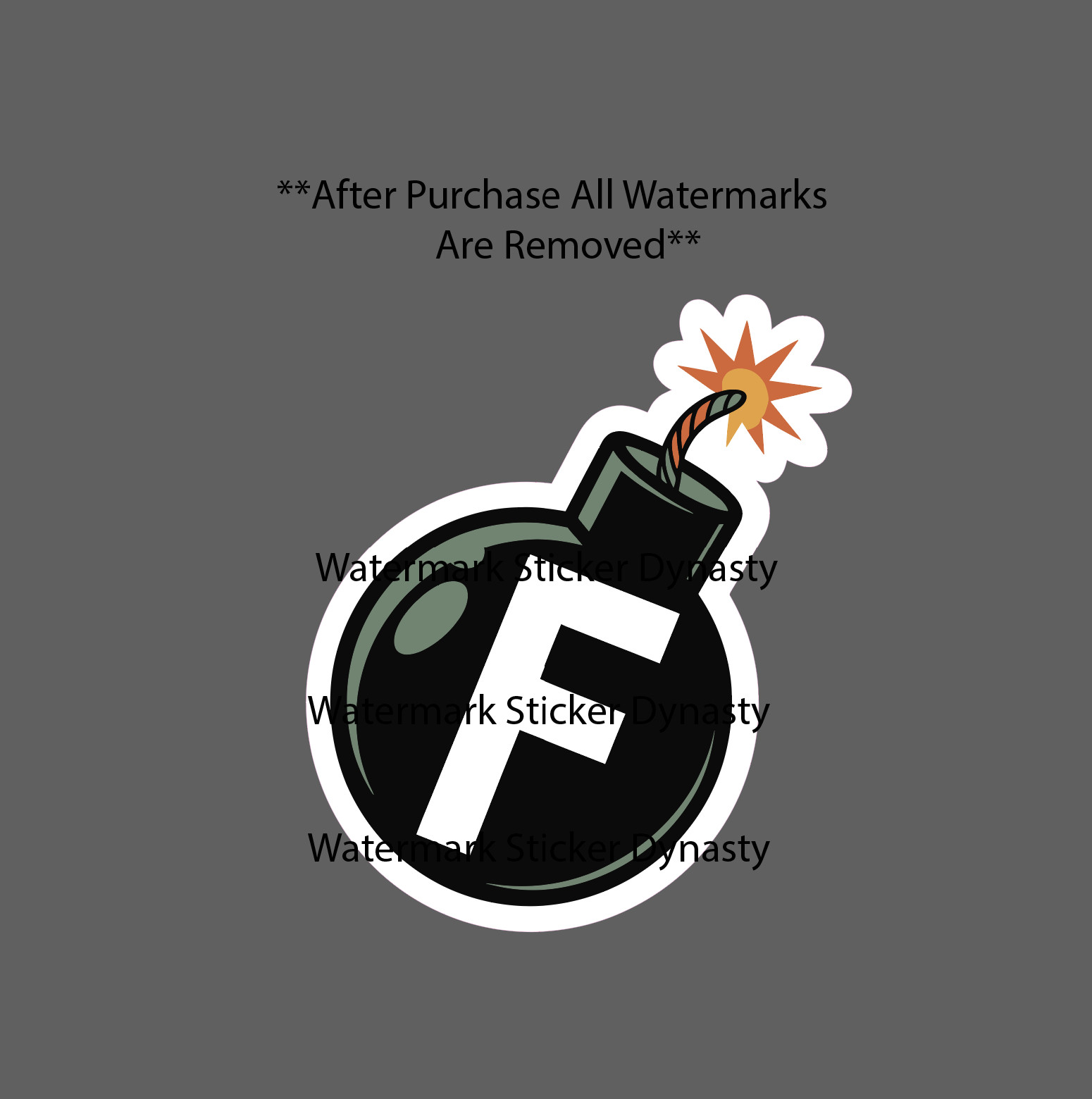 F Bomb Sticker Waterproof Decal Funny Humor Cursing Beware Warning Gift NEW
