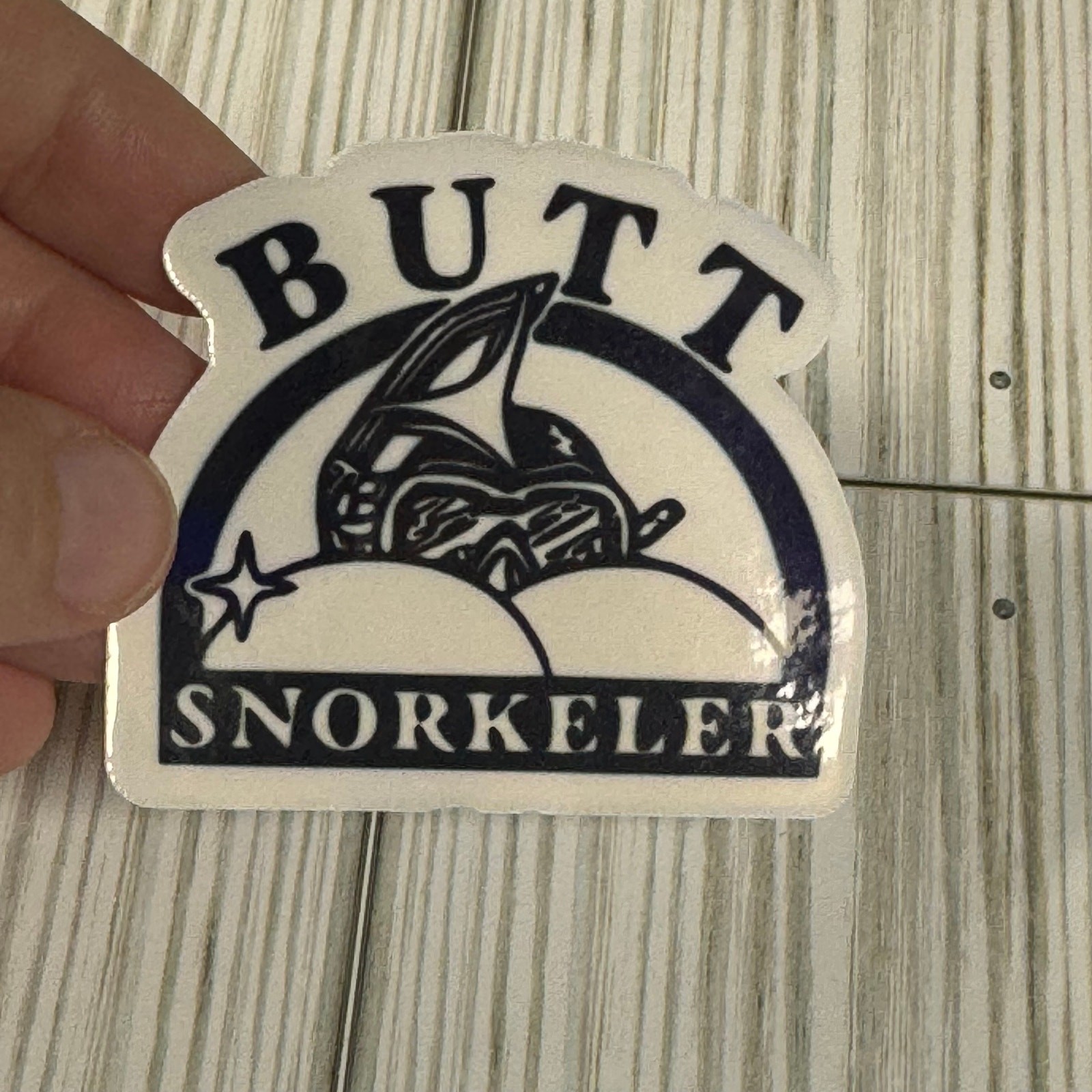 Butt Snorkeler Adult Sticker Water & UV Resistant 3"