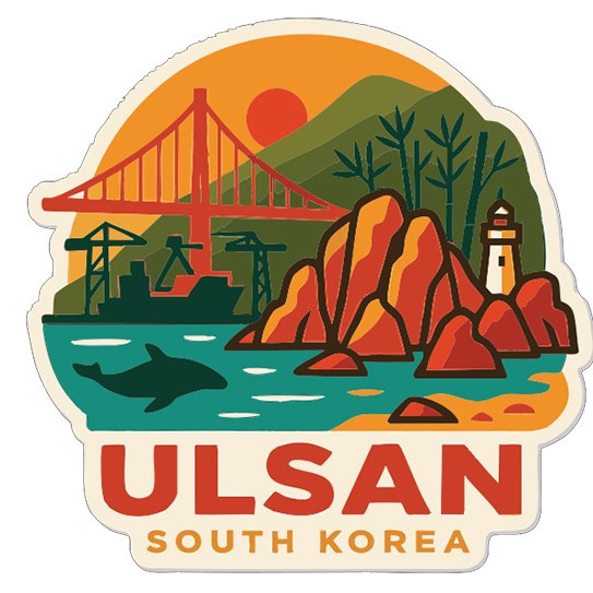 Ulsan South Korea Sticker Decal Vinyl Die-Cut City Skyline Landmark Design