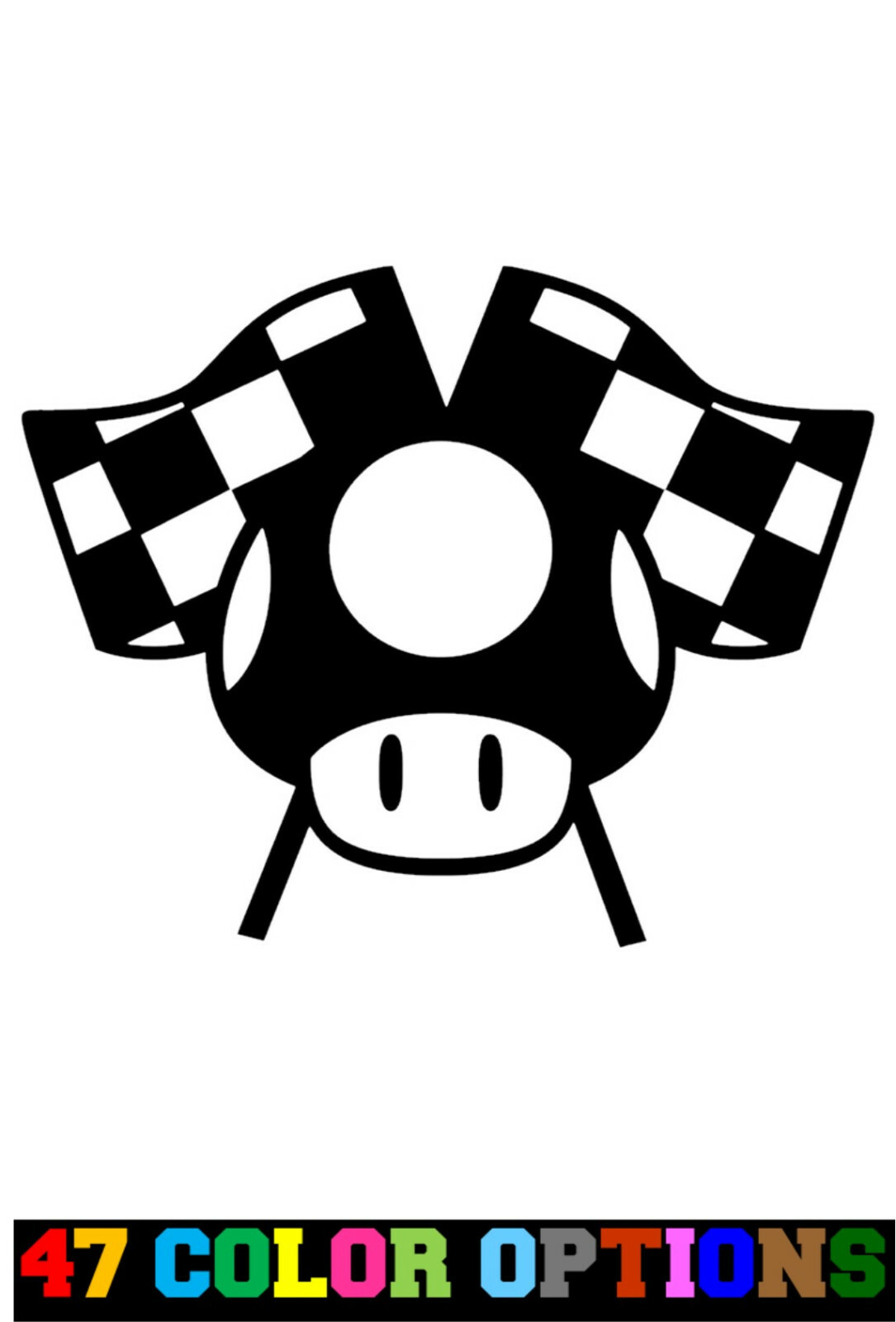 Vinyl Decal Truck Car Sticker Laptop – Super Mario Bros Mushroom Racing