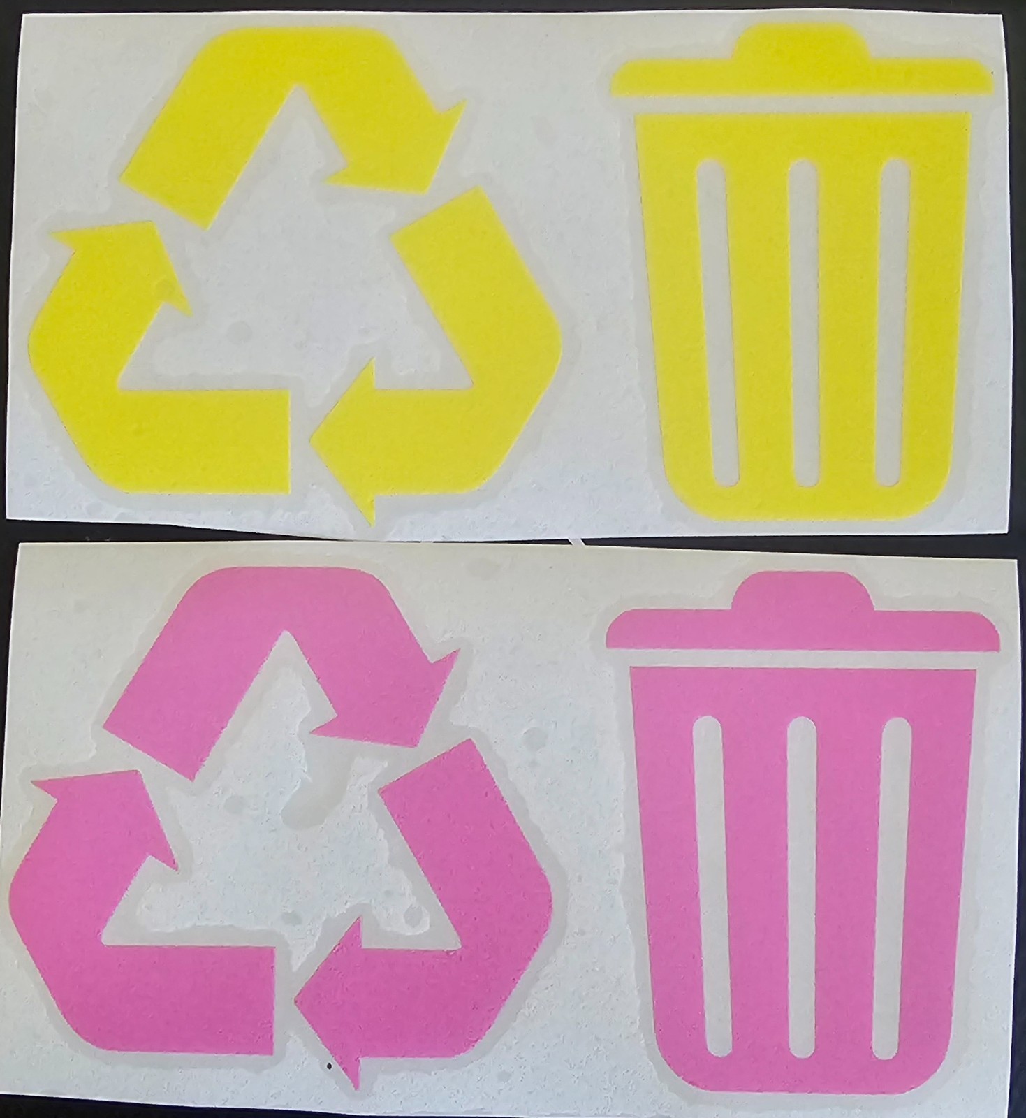 Multi Color-Trash and Recycle – sticker decals for home &office – 4 inch.