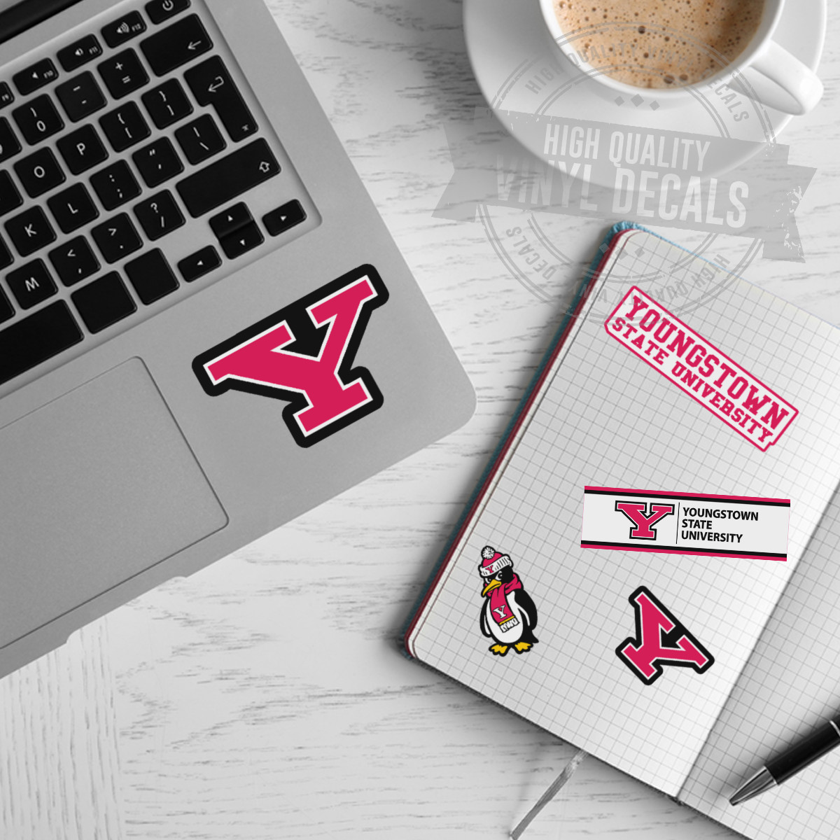 Youngstown State University NCAA A4 High Quality Printed Vinyl Decal Sticker Kit