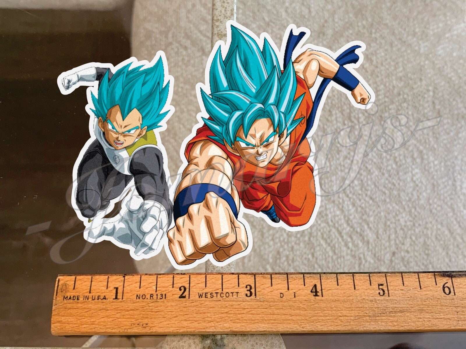 Dragon Ball Z Goku Vegeta Blue Battle Sticker DBZ 1. super saiyan anime manga