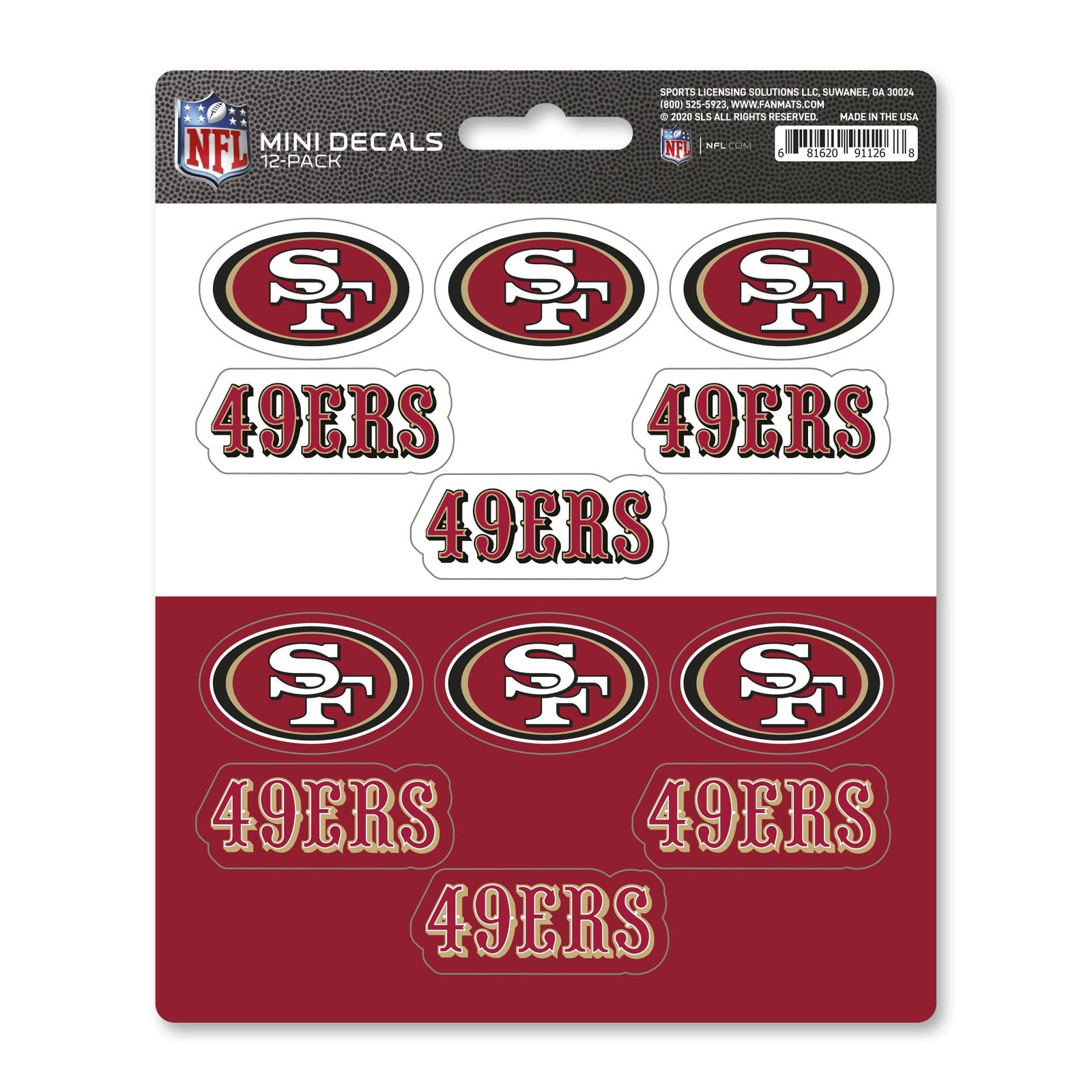 Team Colors Mini Decal Set 12 Stickers UV Resistant 1 Inch Team Spirit Decor