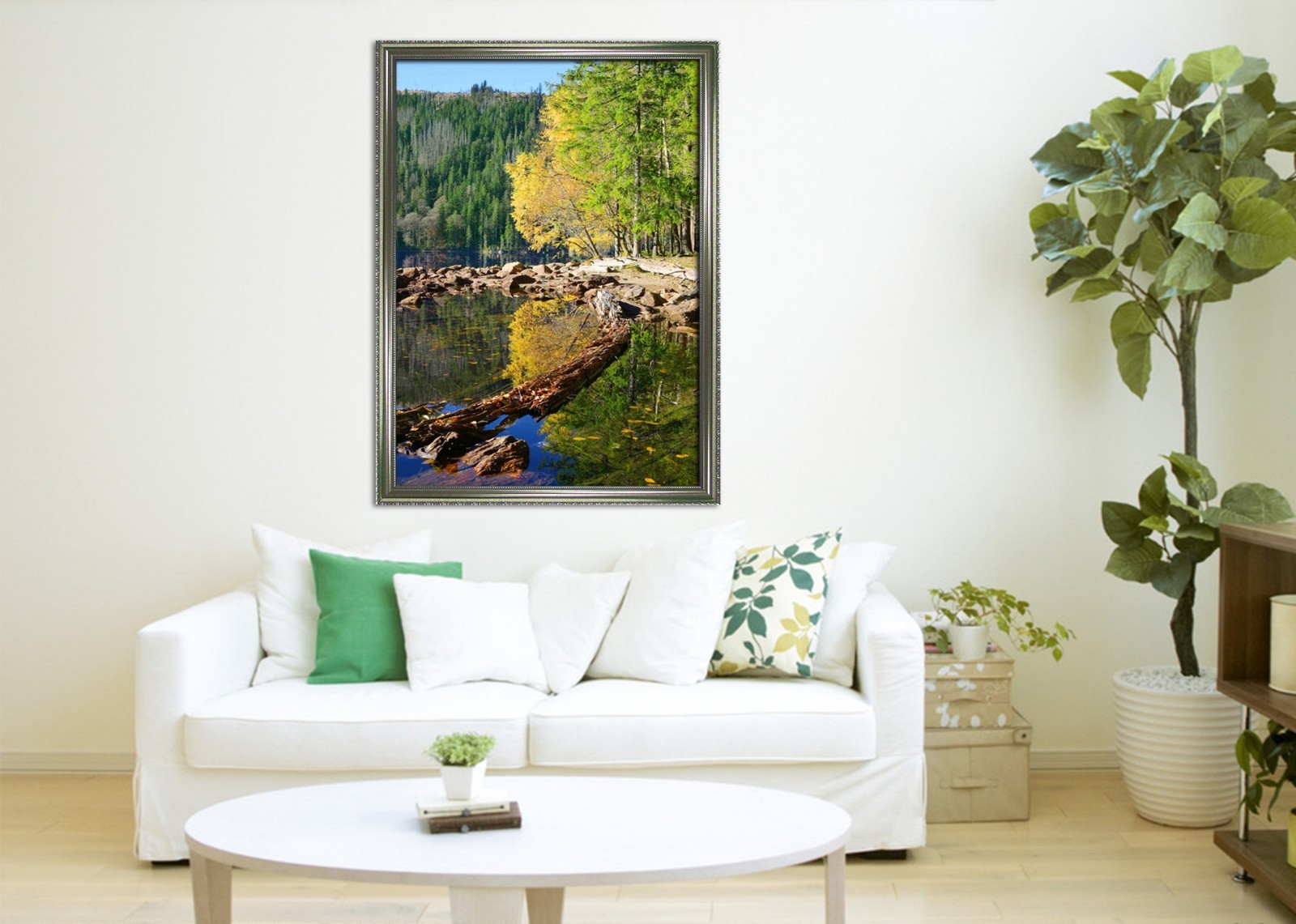 3D Forest River 57 Fake Framed Poster Home Decor Print Painting Unique Art