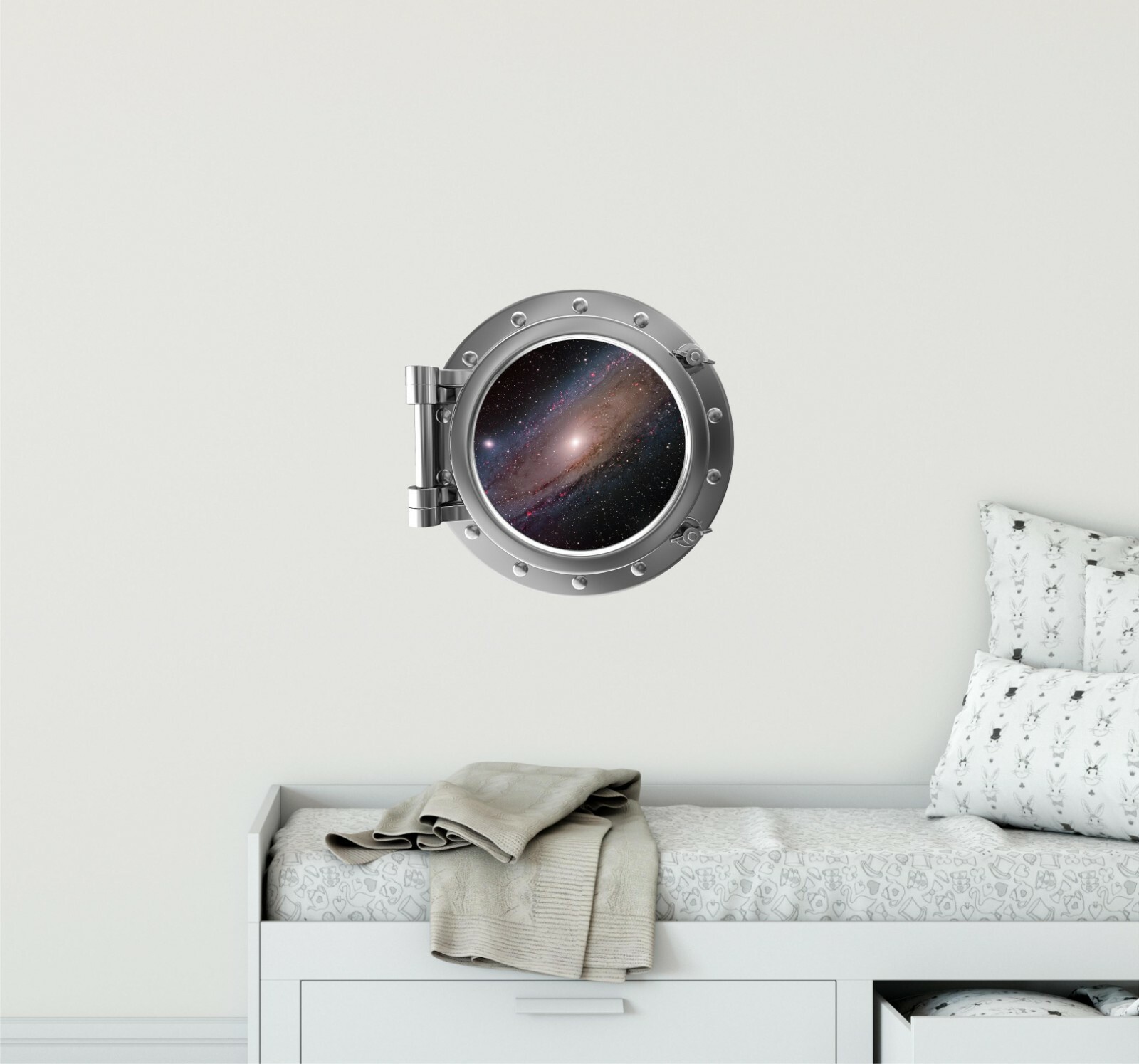 PortScape Milky Way Galaxy 1 Space Porthole Window Wall Decal Vinyl Wall Sticker