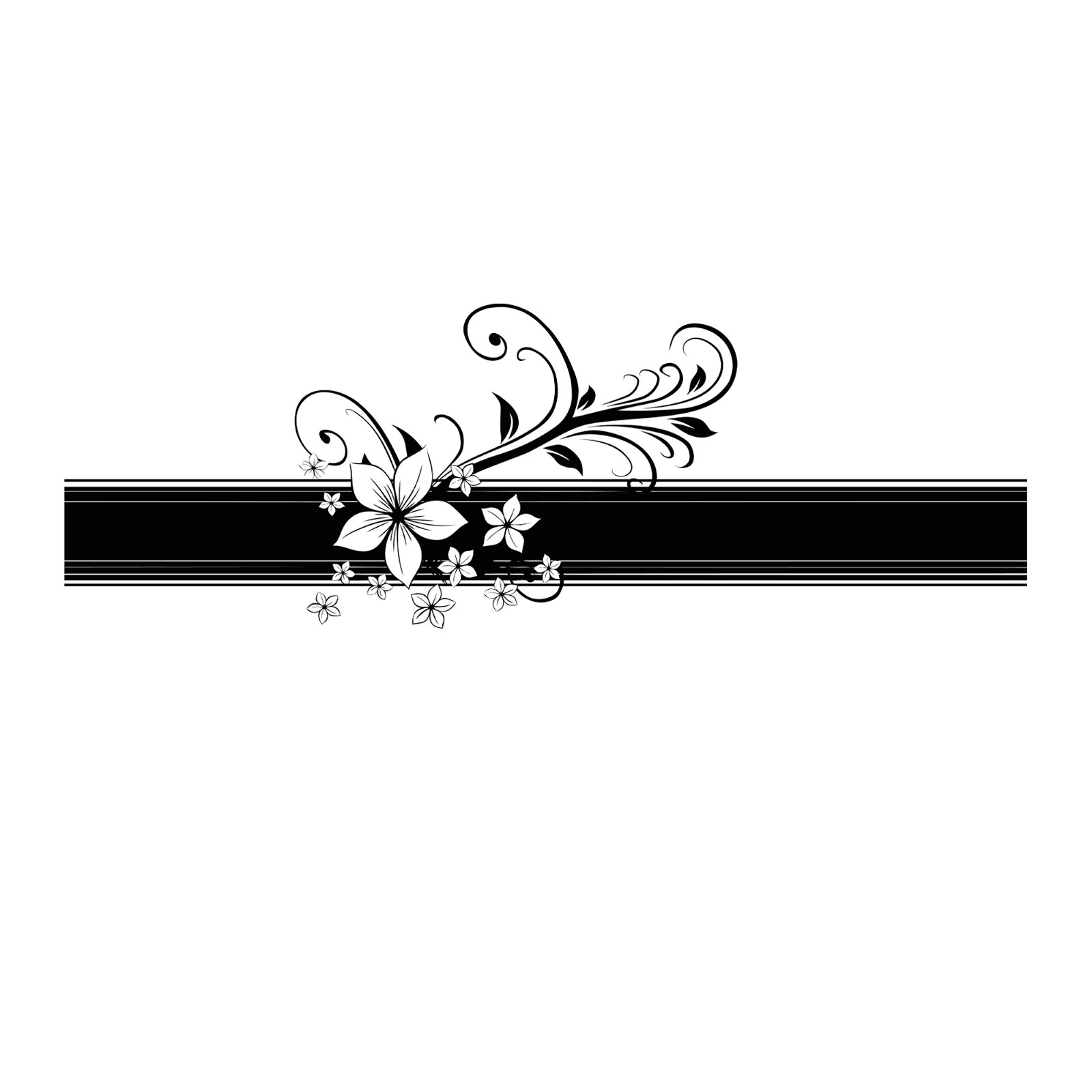 Bathroom Hibiscus Flower Wall Decal Sticker. Hawaiian Floral Wall Decor.