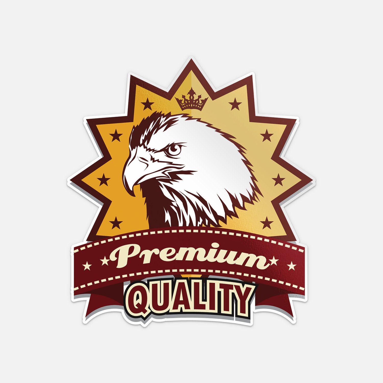 Vintage Bicycle Label Premium Quality Eagle Vinyl Sticker Decal