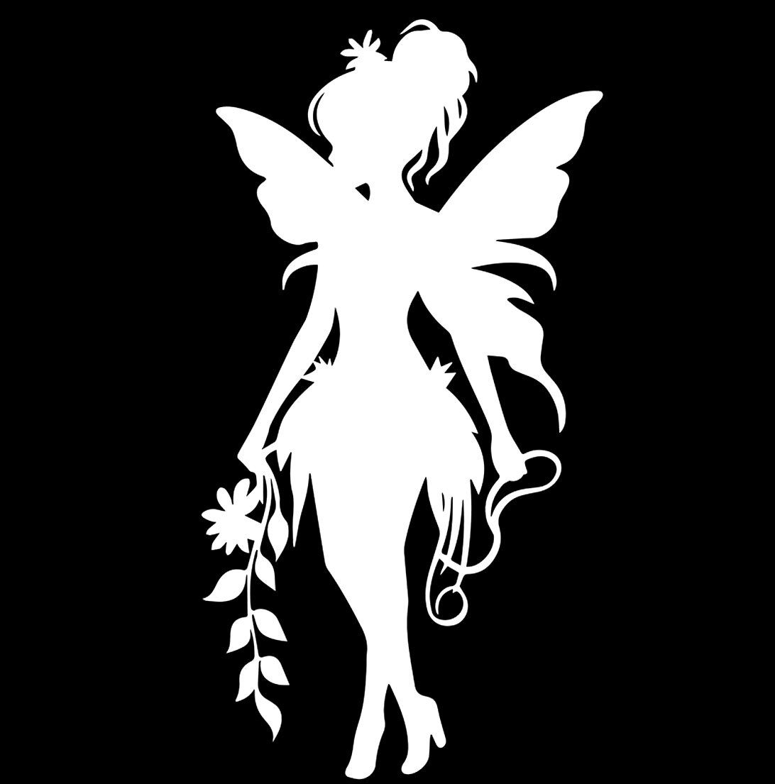 Fairy Silhouette Two PK 6" Vinyl Decal Car Truck Tablet Laptop Window Tumbler