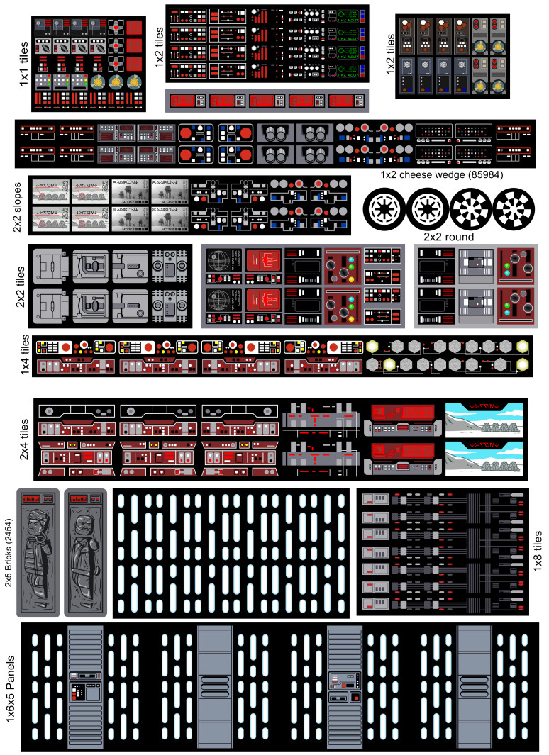 Star Wars Stickers: Imperial Theme (for Lego MOCs etc)