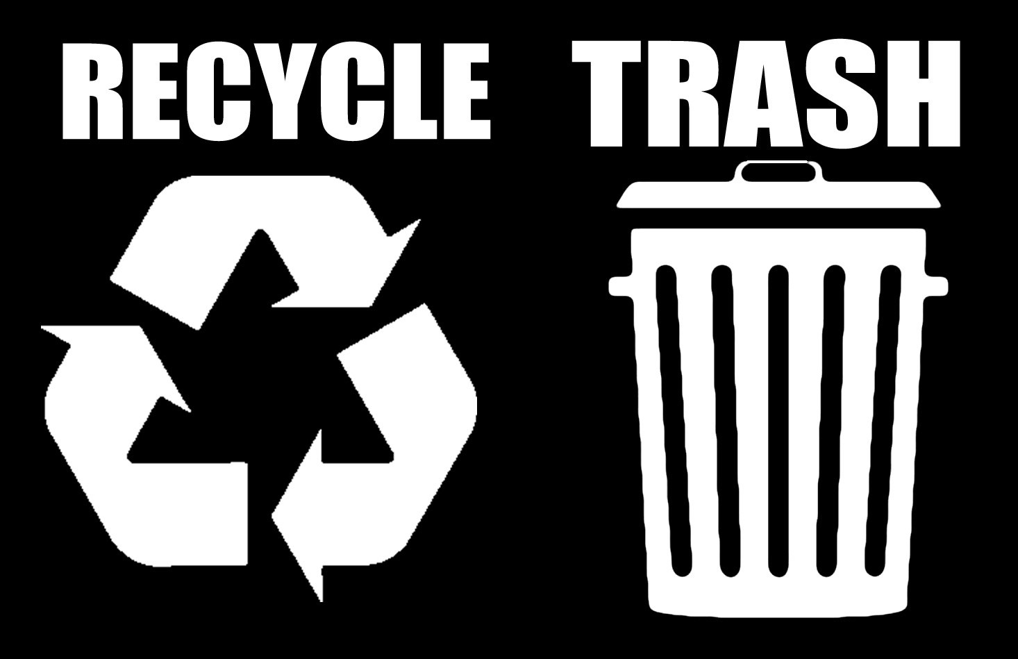 Recycle Trash Symbol Decals Sticker Logos For Home & Office Choose A1