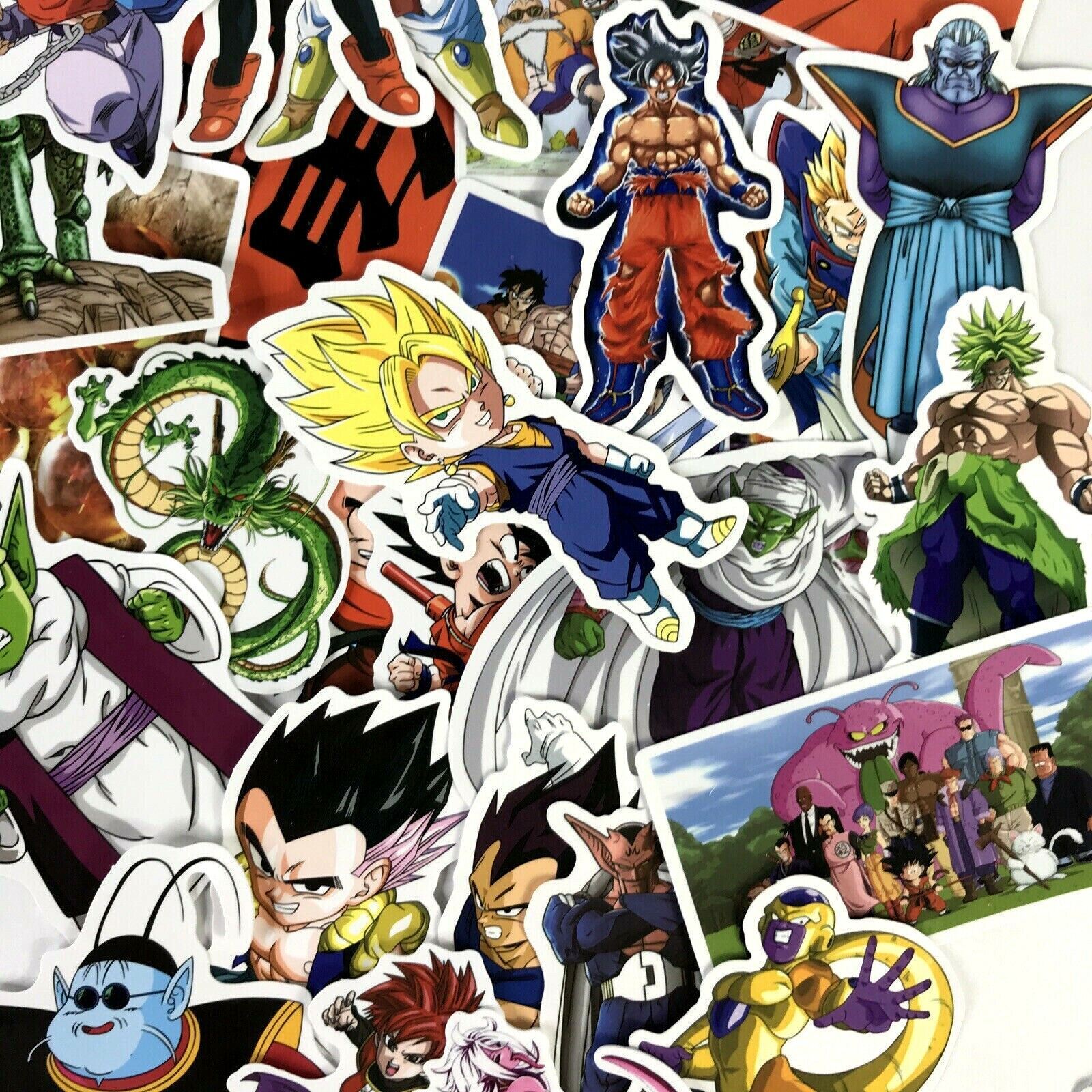 100 Piece Dragon Ball Z DBZ Character Bulma Goku Laptop Decal Phone Sticker Pack