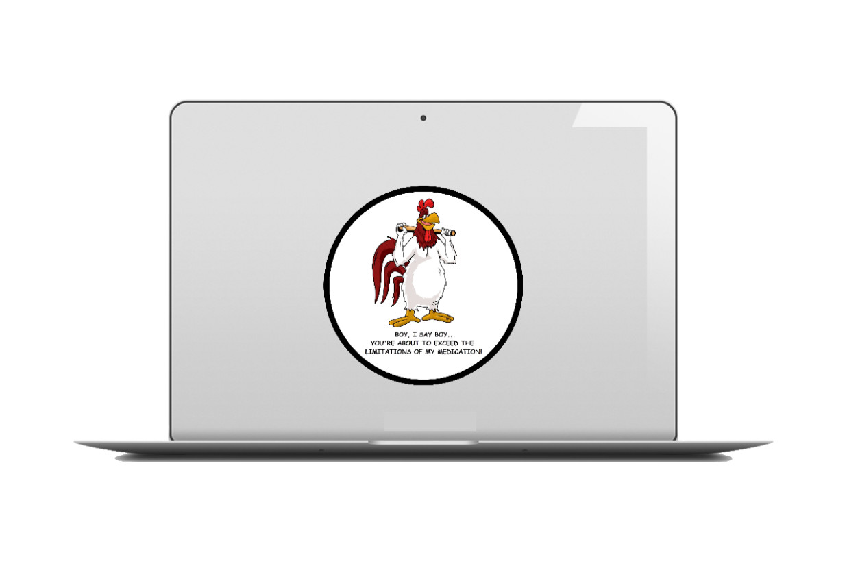 Cartoons – Foghorn Leghorn – 4" Vinyl Decal Handmade Vehicle Laptop Cooler 262