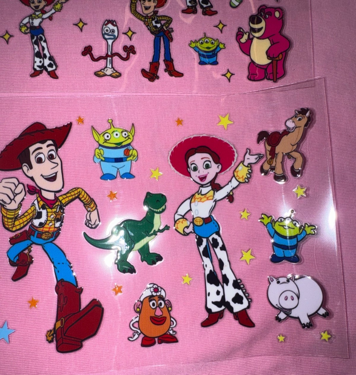 2 Disney Cup Wraps Toy Story UV DTF Buzz Woody Jessie Rex Potato Head Ornaments