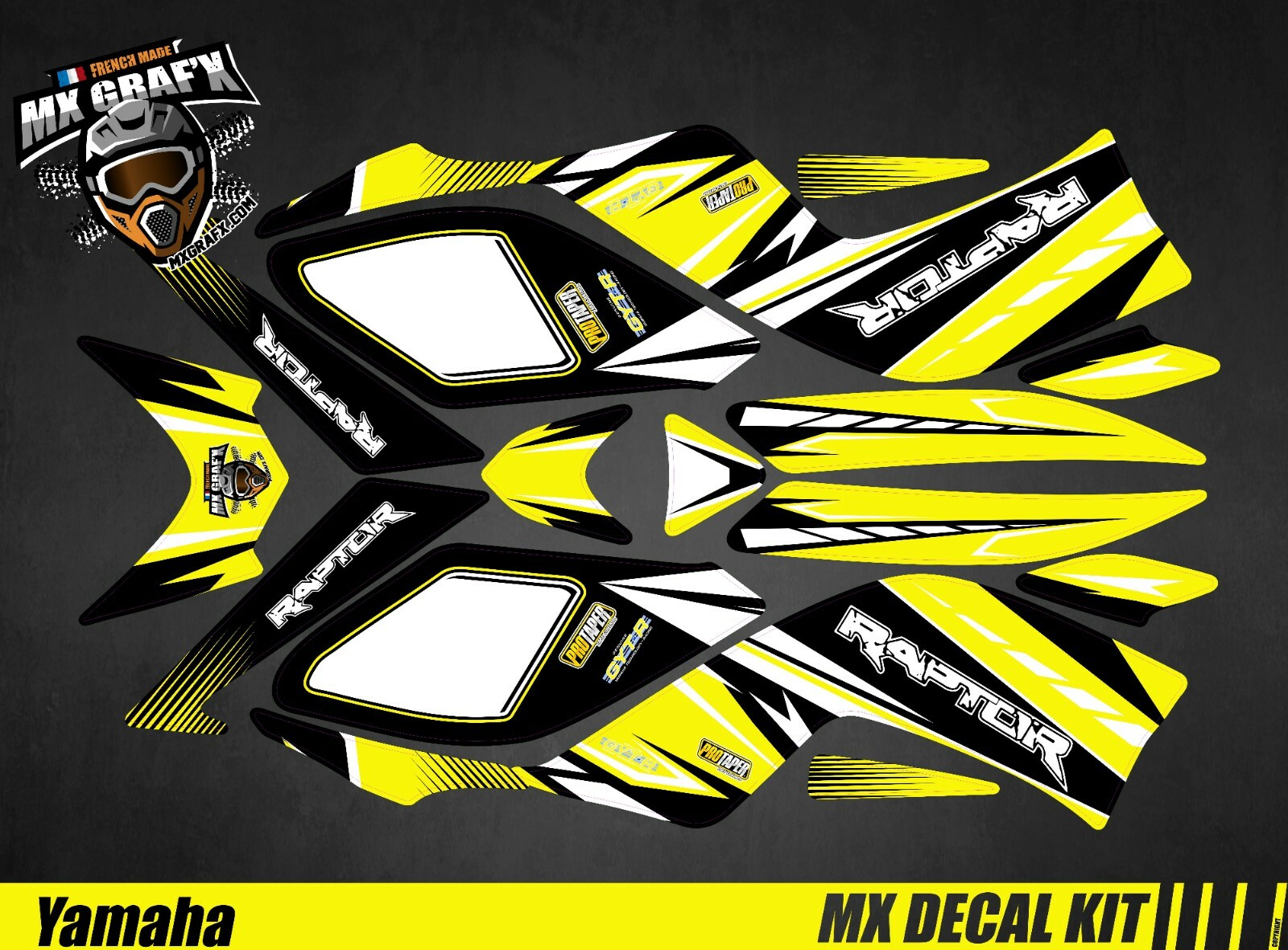 Decal Kit For Yamaha Raptor – Yellow