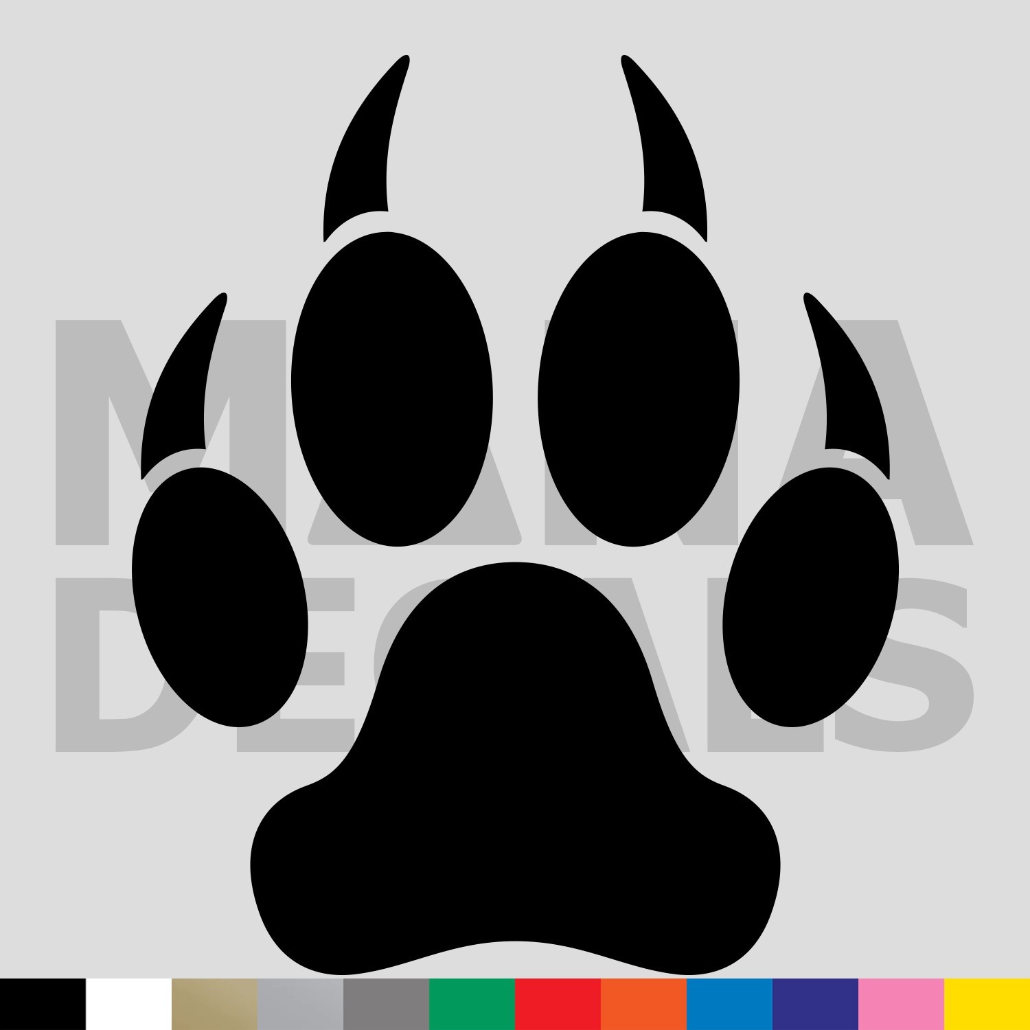 Wolf Paw Print Vinyl Die Cut Decal Sticker – Dog Werewolf Claws