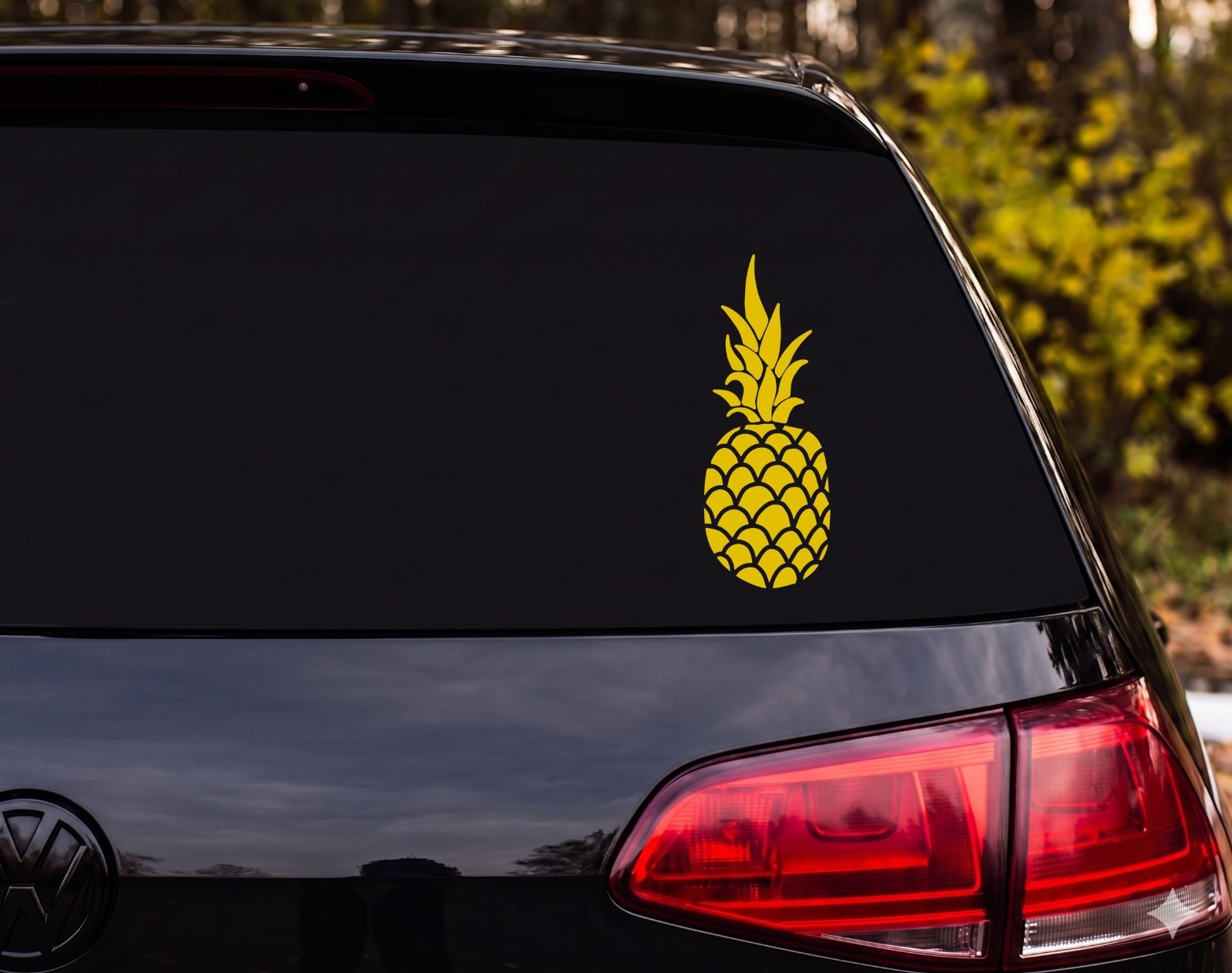 Pineapple Silhouette Vinyl Decal Sticker Laptop Wall Tropical | Foodie Gift