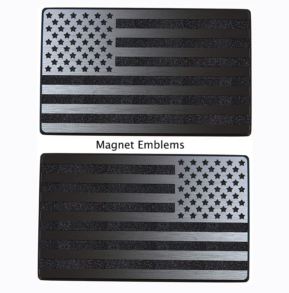 Magnet American Black Flag Reflective Auto Decal for Cars Trucks, 2pcs Forwar…