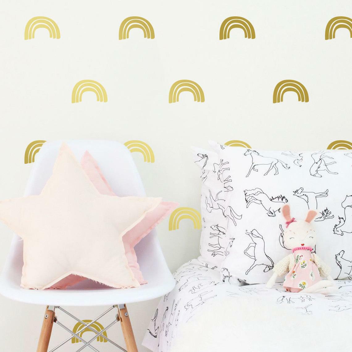 Rainbow Wall Decals – Hand Drawn Rainbow Wall Sticker