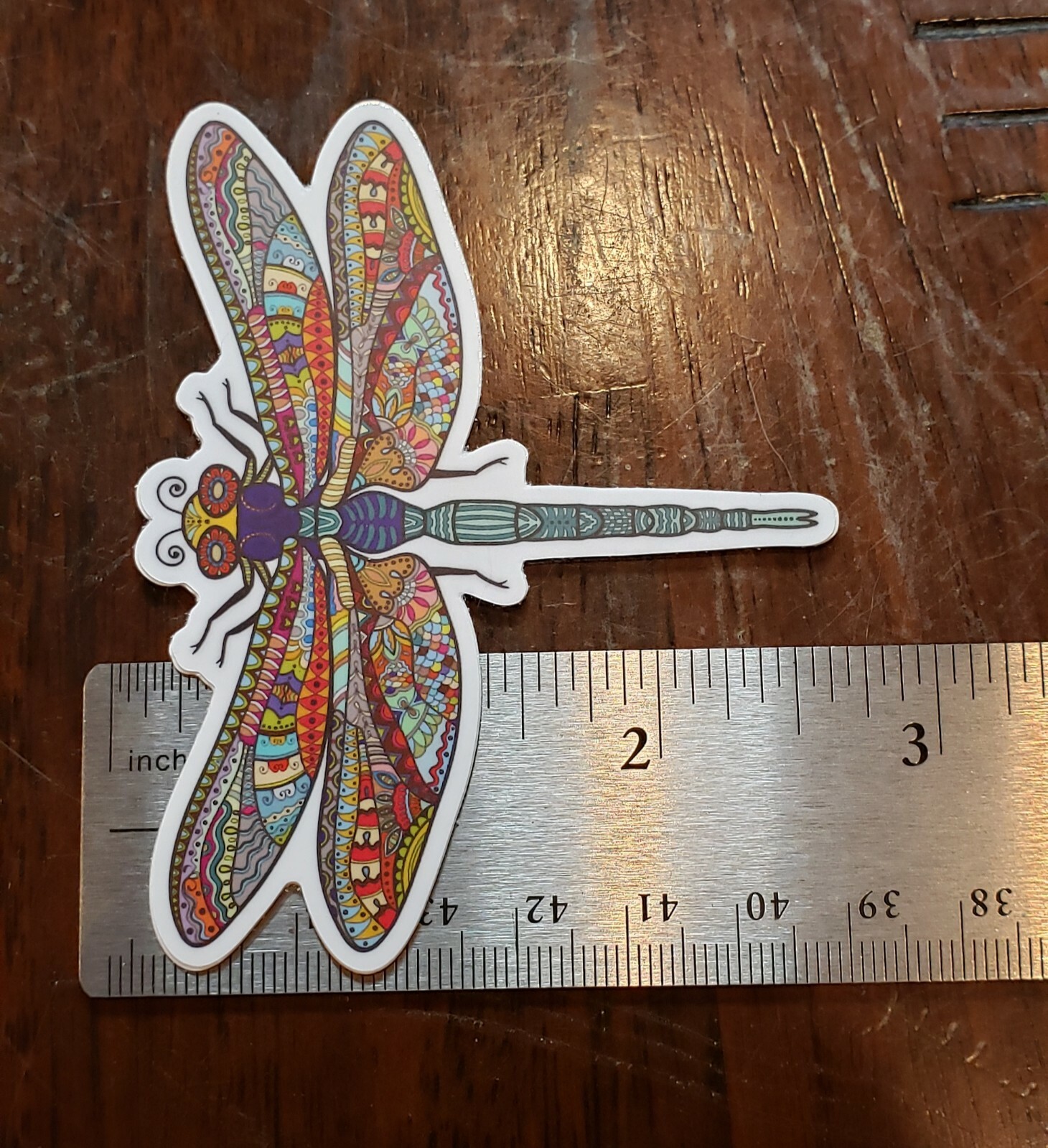 BOHO DRAGONFLY COLORFUL DIE CUT Sticker Vinyl 3 inch UV WEATHER RESISTANT