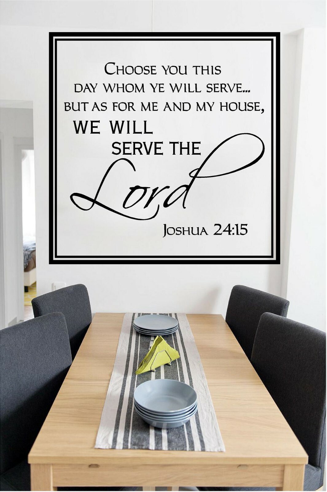 Choose You This Day – Joshua 24:15 Vinyl Decal Home Décor 12" x 12"