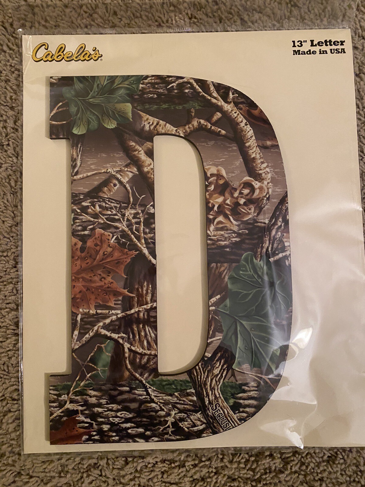 5pc Cabelas Camouflage Wall Decor Lettering “DREAM” 13 Inches New In Package