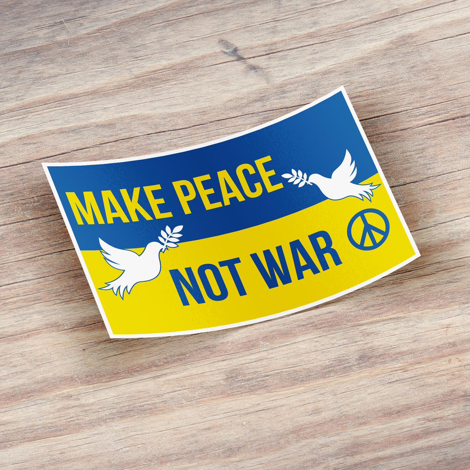 Make Peace Not War Support Ukraine Car Bumper Vinyl Sticker Decal