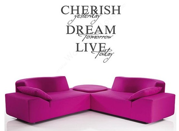 CHERISH DREAM LIVE Words Home Decor Wall Decal Lettering Quote Saying Sticker