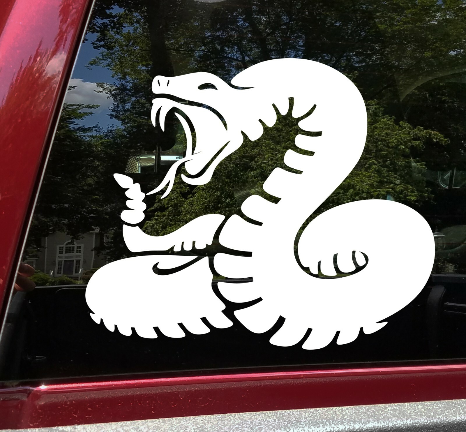 Rattlesnake Vinyl Decal V1 – Rattler Deadly Snake Coiled – Die Cut Sticker