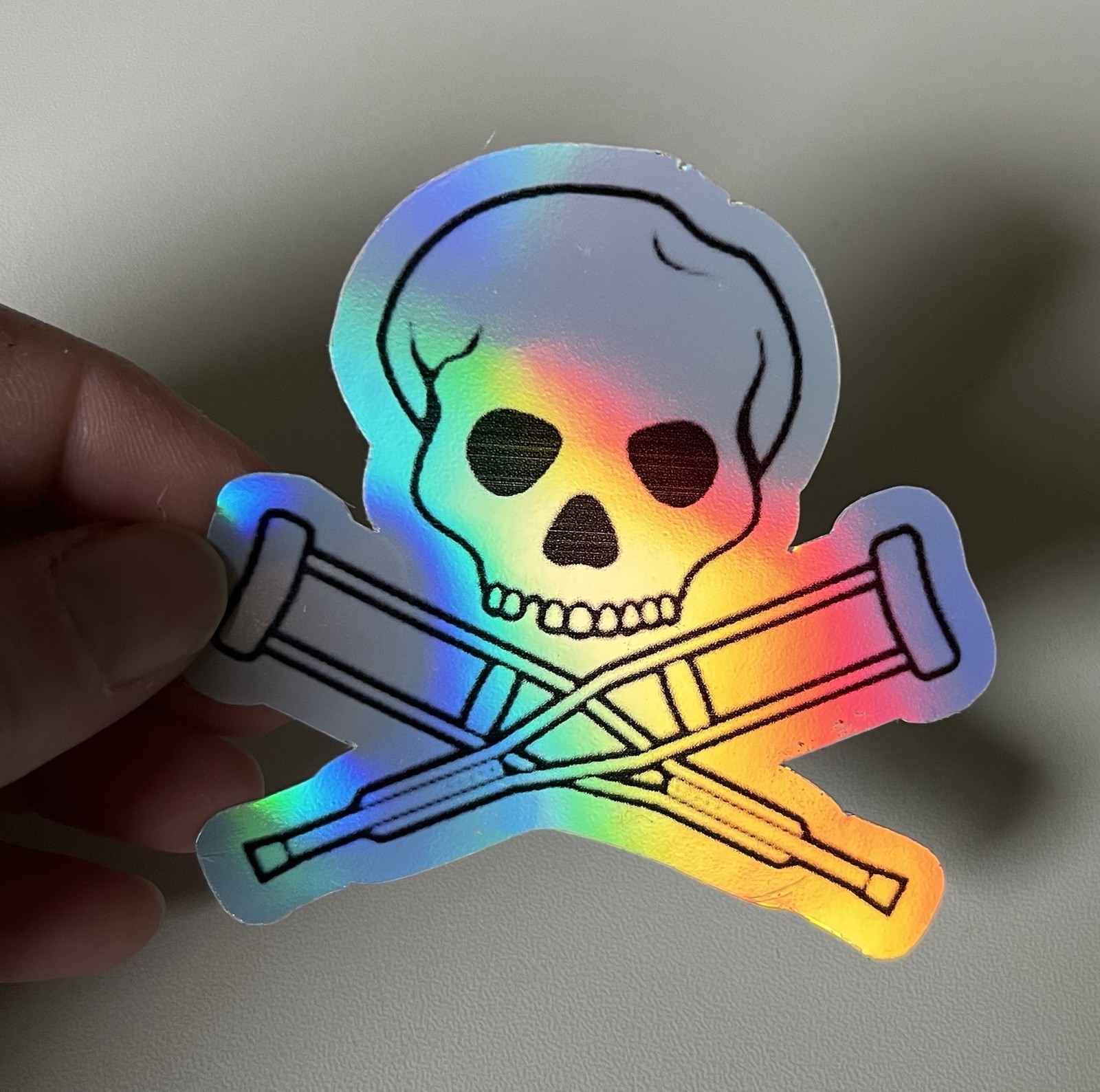 Jackass Skull Logo 3 Inch Waterproof Holographic Vinyl Sticker