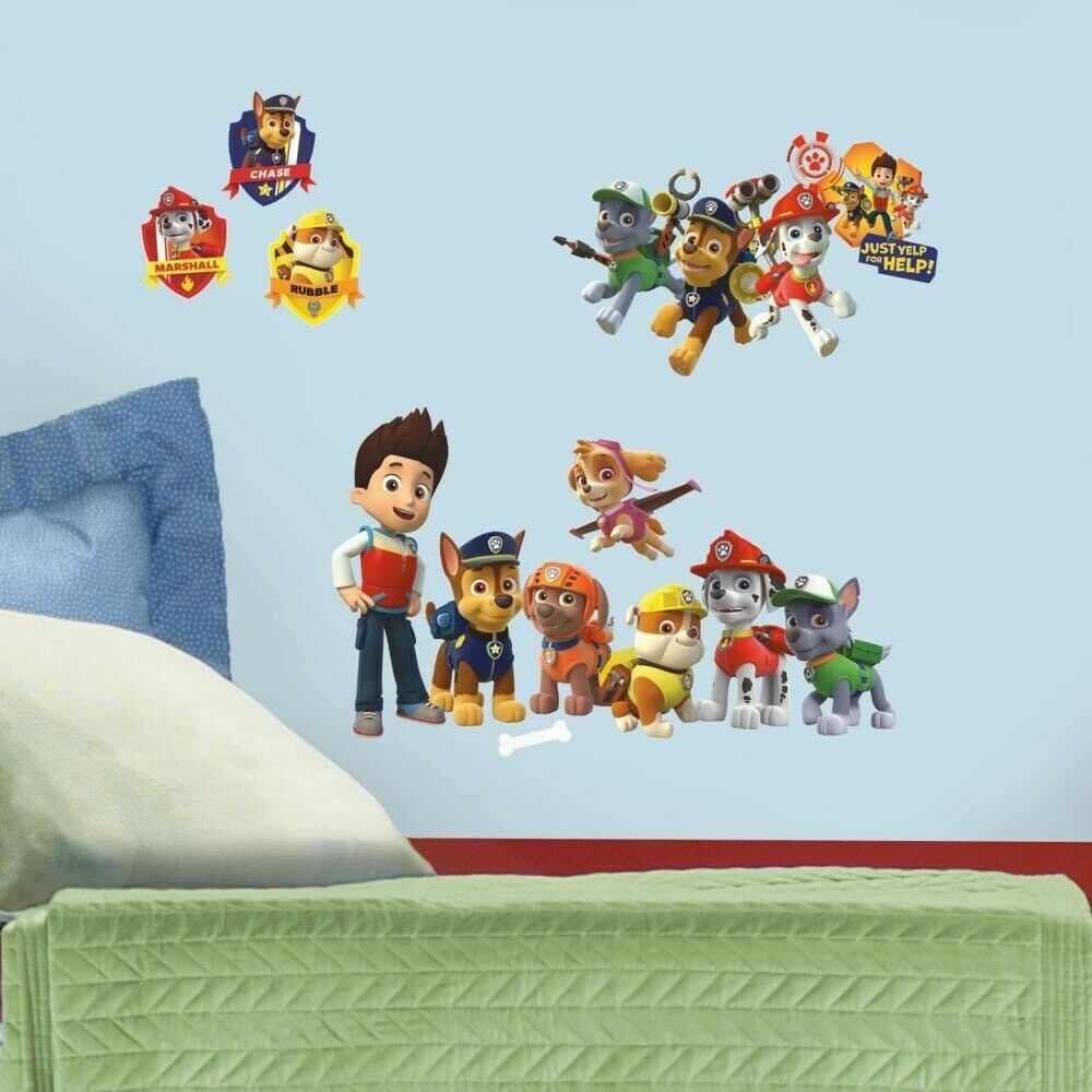 RoomMates RMK2640SCS Paw Patrol Peel and Stick Wall Decals 37 Count
