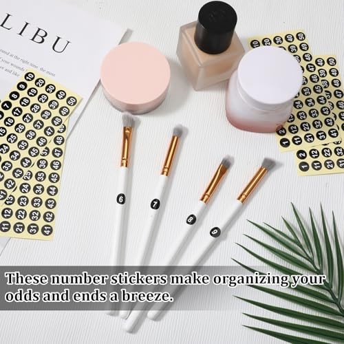 Number Stickers, 50 Sheets Black Consecutive Round Labels, 0.4 2500 Pcs 1 to 50