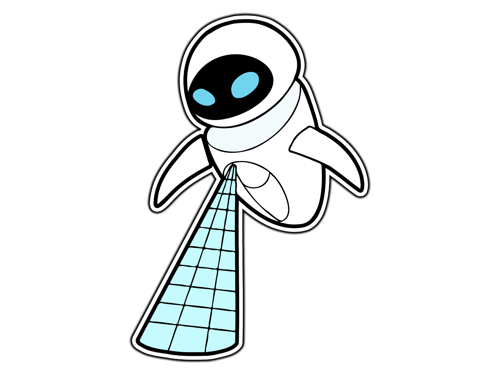 Eve Robot Scanning Animated Cartoon Sticker Waterproof Vinyl Decal Die-Cut Car