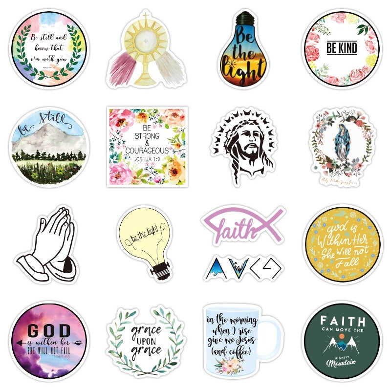 10 Random Jesus Christianity Stickers Faith Decals Laptop Hydro Free Shipping!