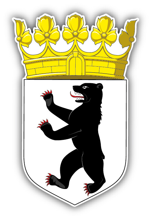 Berlin State Coat Of Arms Germany Car Bumper Sticker Decal "SIZES"