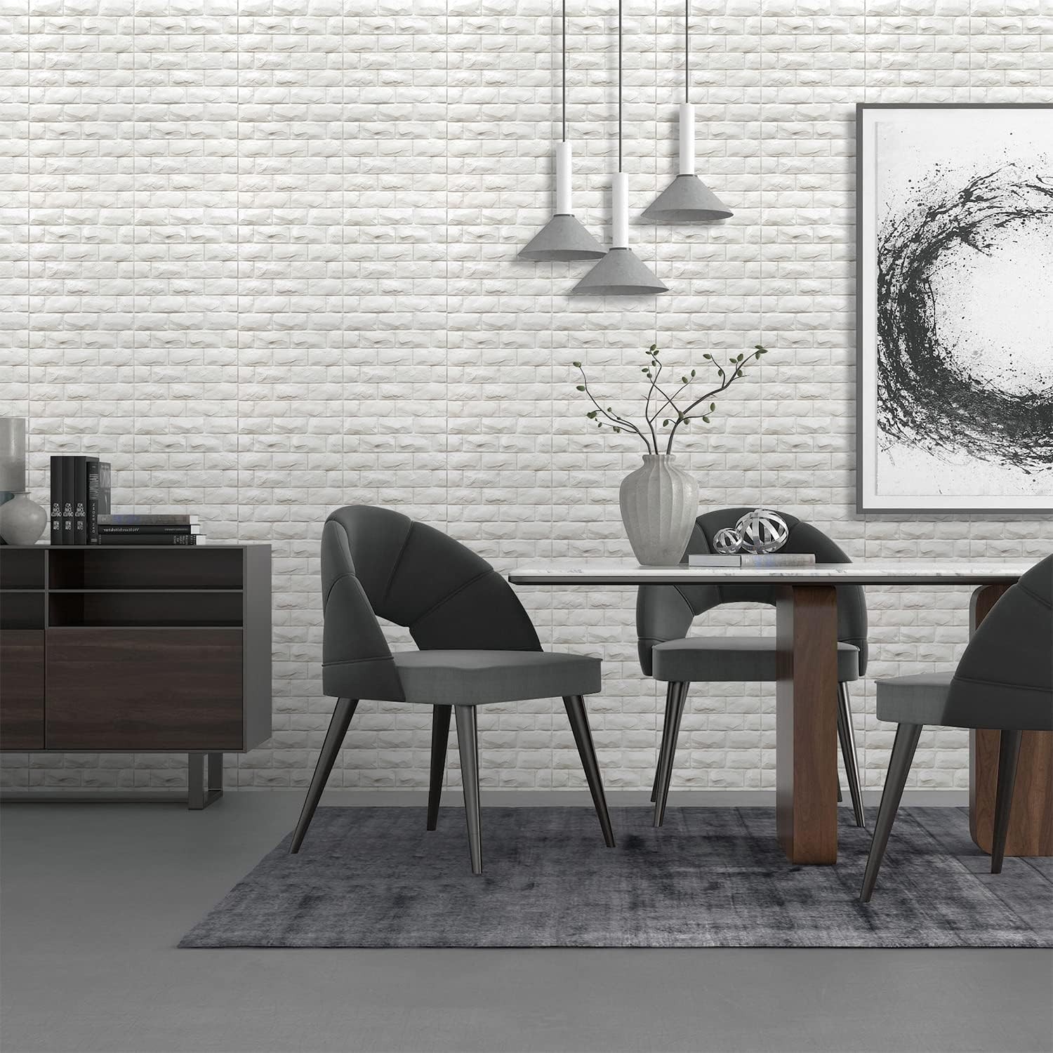 Self-Adhesive 3D White Brick Panels – 29 Sq Ft, Easy Installation & Eco-Friendly