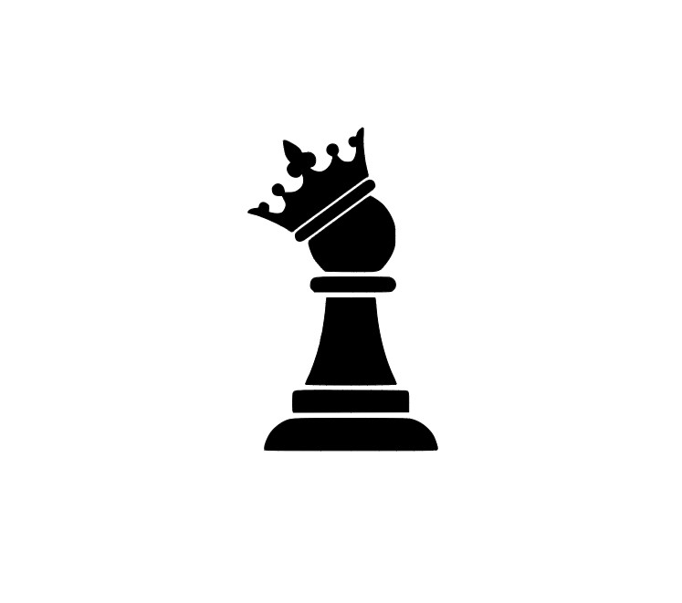 Pawn Crown Vinyl Decal Sticker -Multiple Colors & Sizes- FREE SHIPPING