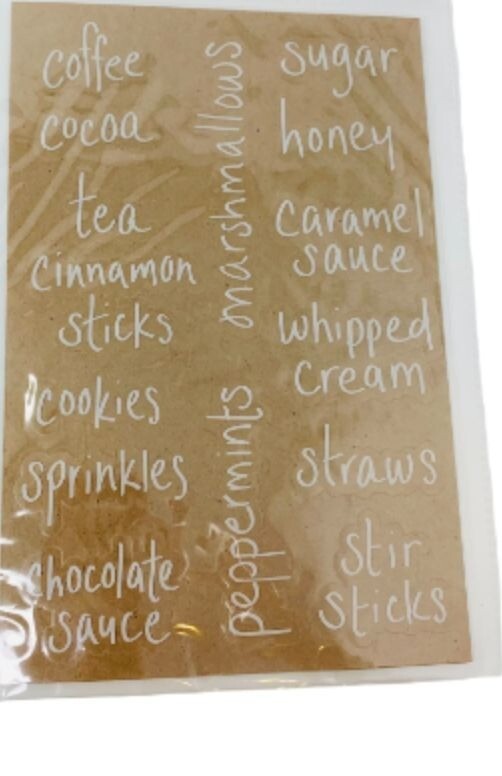 White Pantry Decals Labels Container Organizing Kitchen Food Storage Container