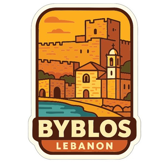Byblos Lebanon Sticker Decal Vinyl Die-Cut City Skyline Landmark Design