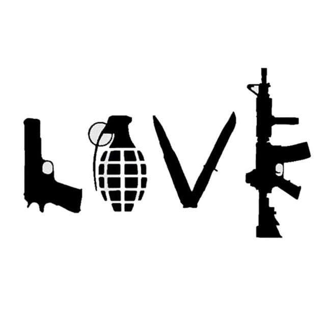 Vinyl Decal for Window – LOVE (Weaponry)