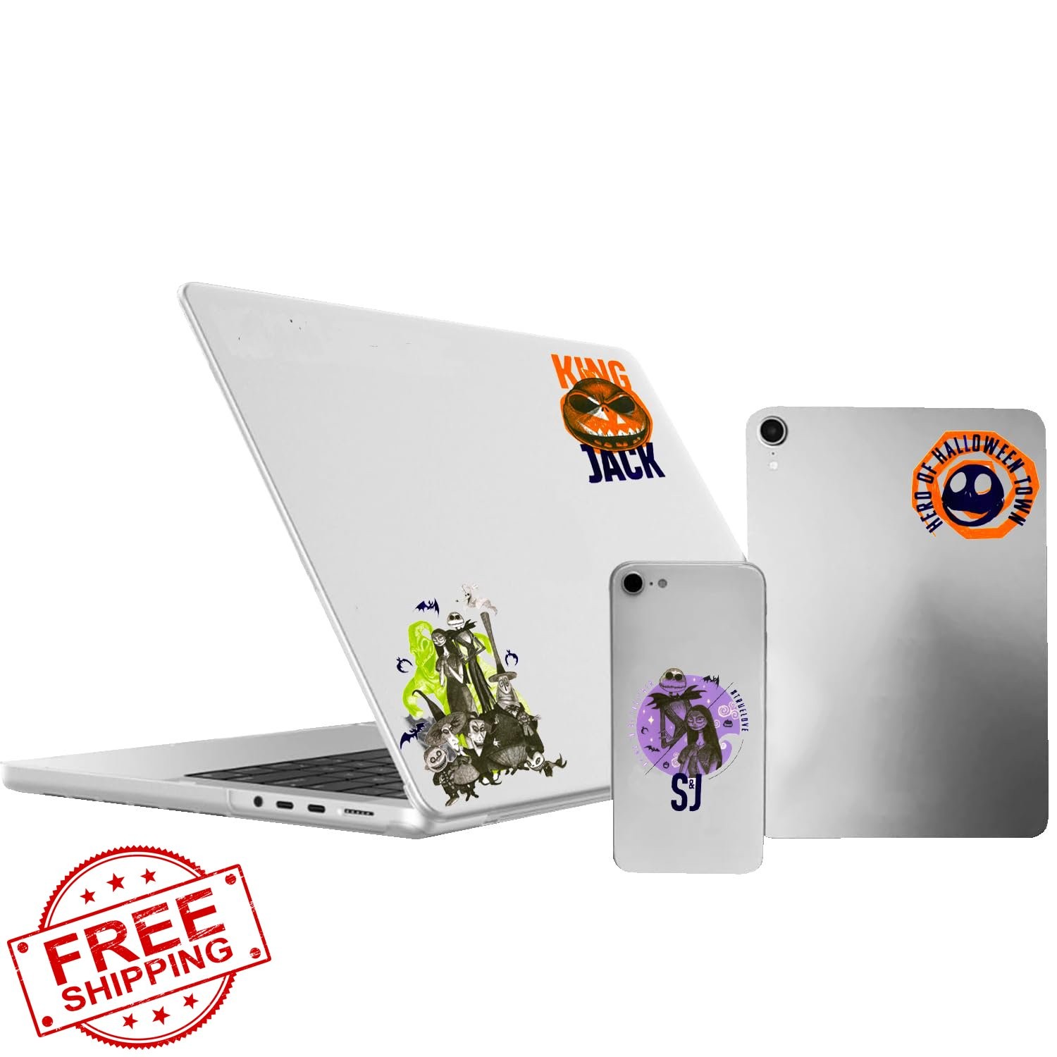 Nightmare Before Christmas Decal Set 15 Jack Skellington Laptop