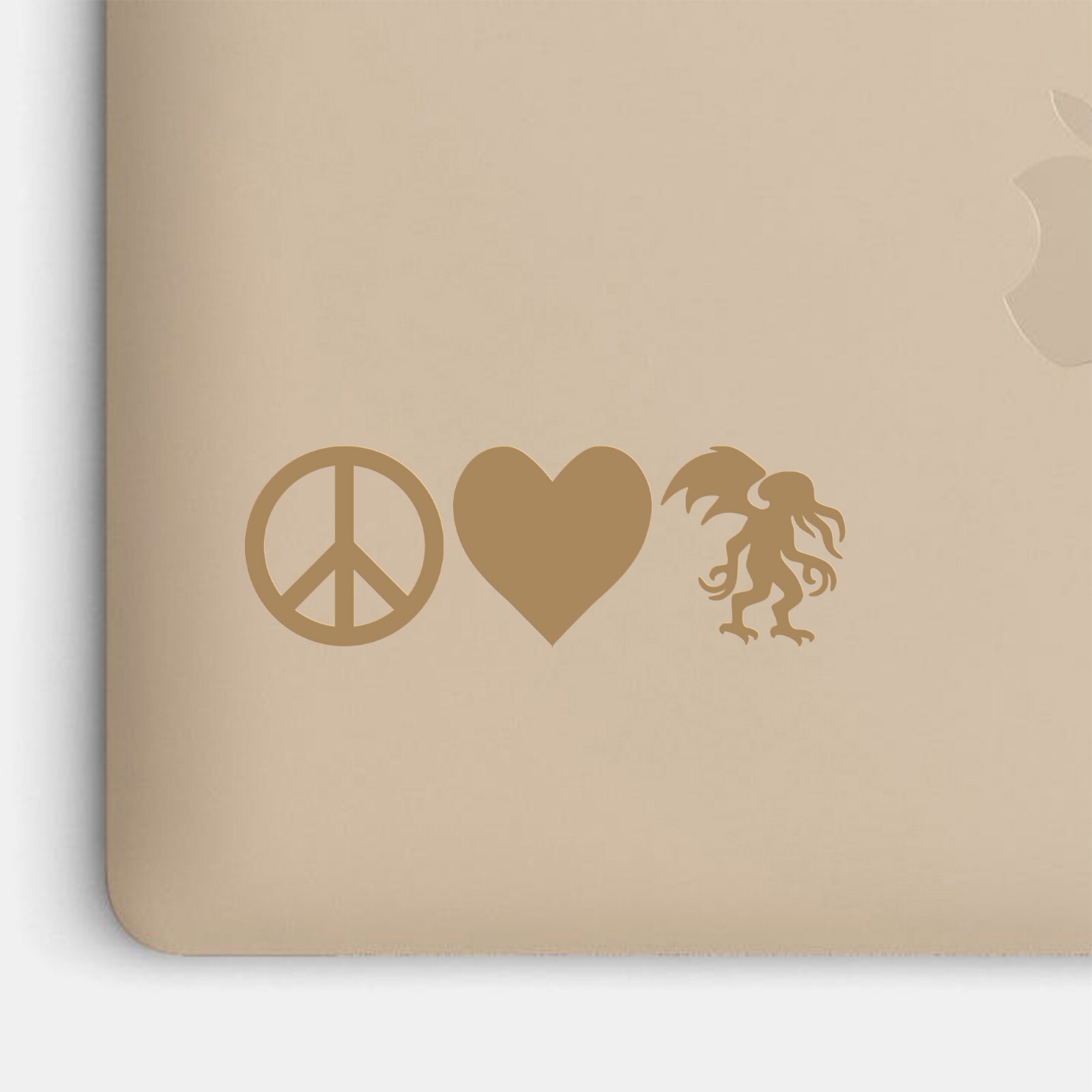 Peace Love Cthulhu Vinyl Decal Lovecraft Sticker Horror Eldritch Car Window Art
