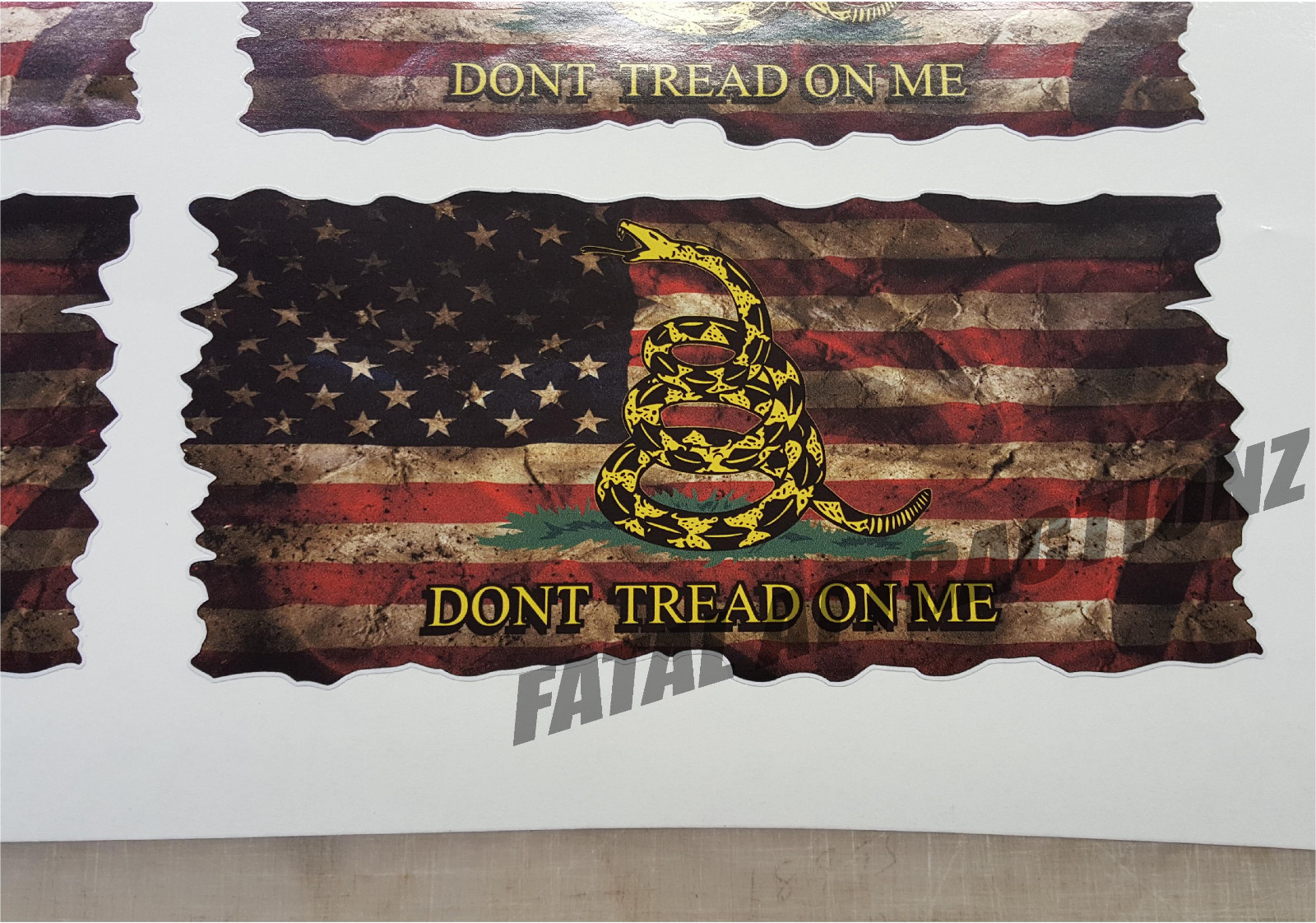 Distressed American Gadsden Flag Vinyl Decal Sticker USA patriot United States