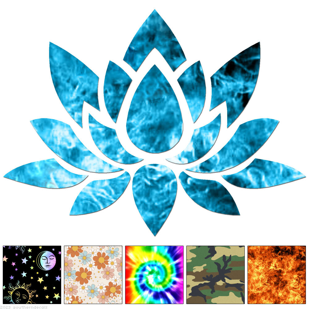 Lotus Flower – Vinyl Decal Sticker – Multiple Patterns & Sizes – ebn6145