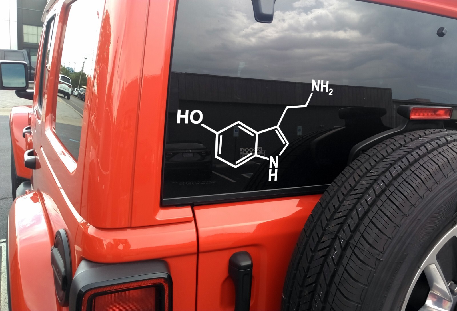 Serotonin Molecular Compound Vinyl Decal V1 – Chemical Structure Die Cut Sticker
