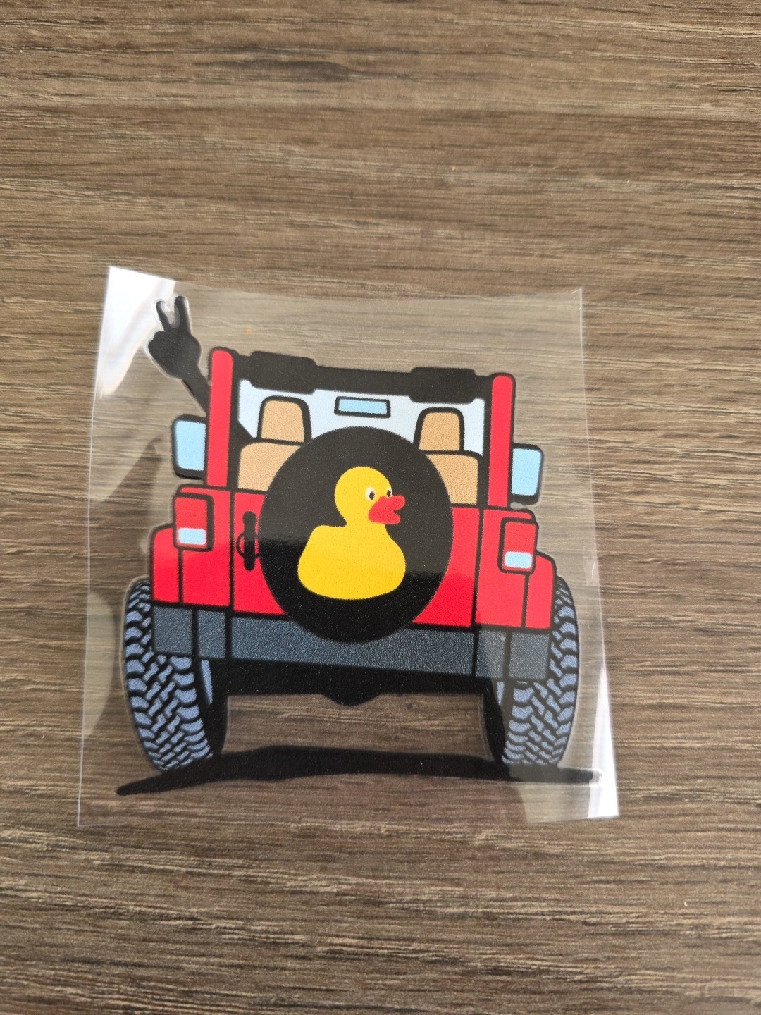 Multi Colored UV DTF Rubber Duckie On Space Jp DECAL STICKER for Vehicle USA