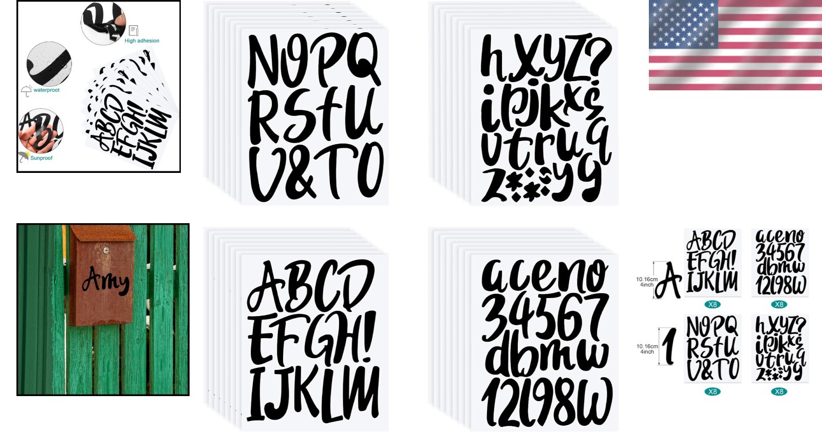 Self Adhesive Vinyl Letters – 576 Pieces, Alphabet