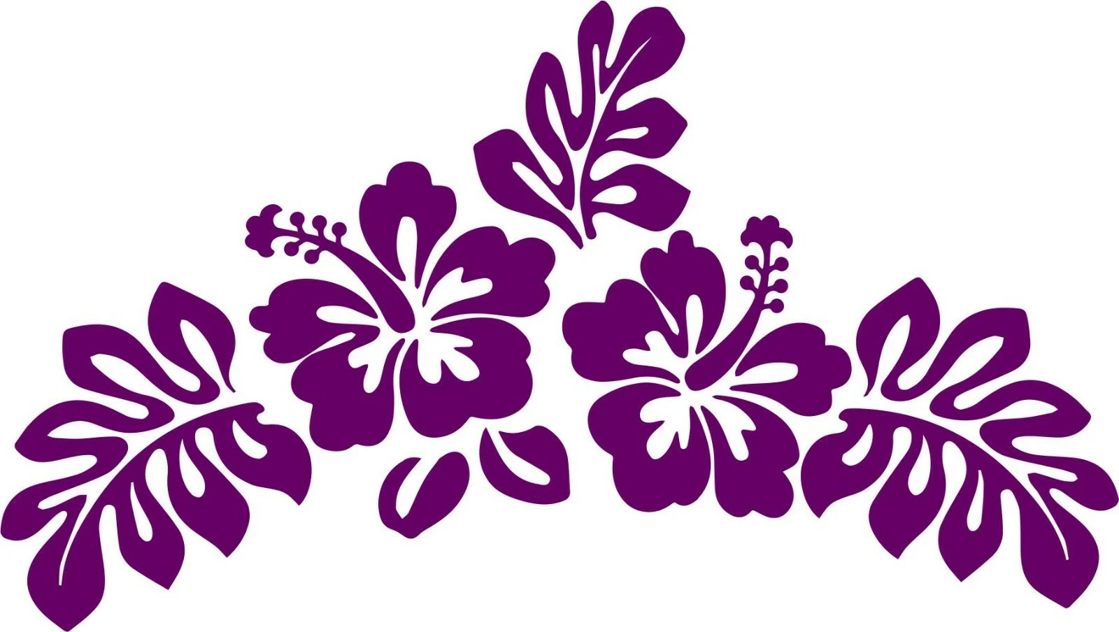 Hibiscus Vinyl Decal Car SUV Bumper Window Tablet Laptop Flat Surface