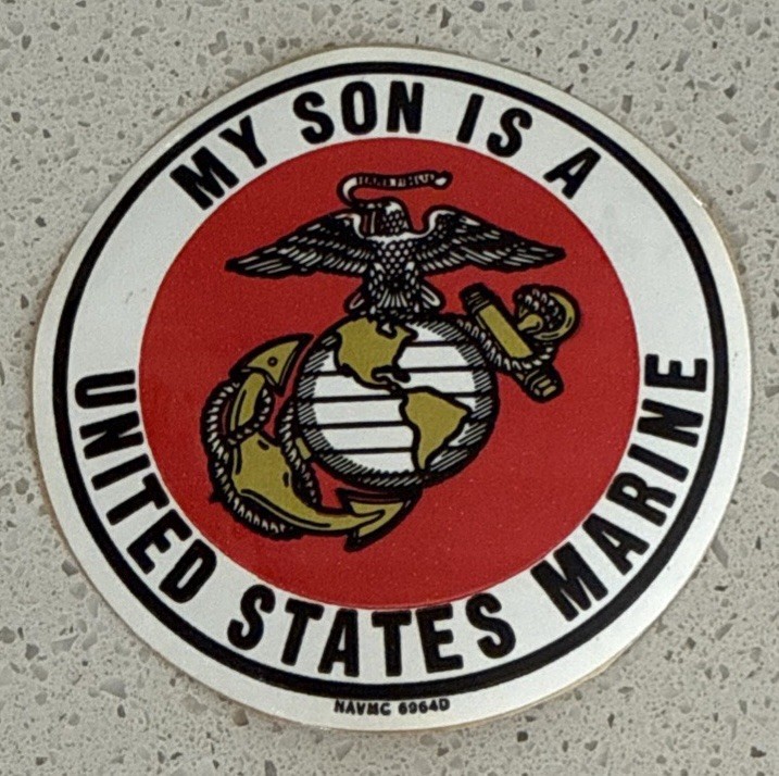US Marine Corp Stickers MY SON, PROUD PARENT, BLUE STAR, USMC Lot Of 4 New